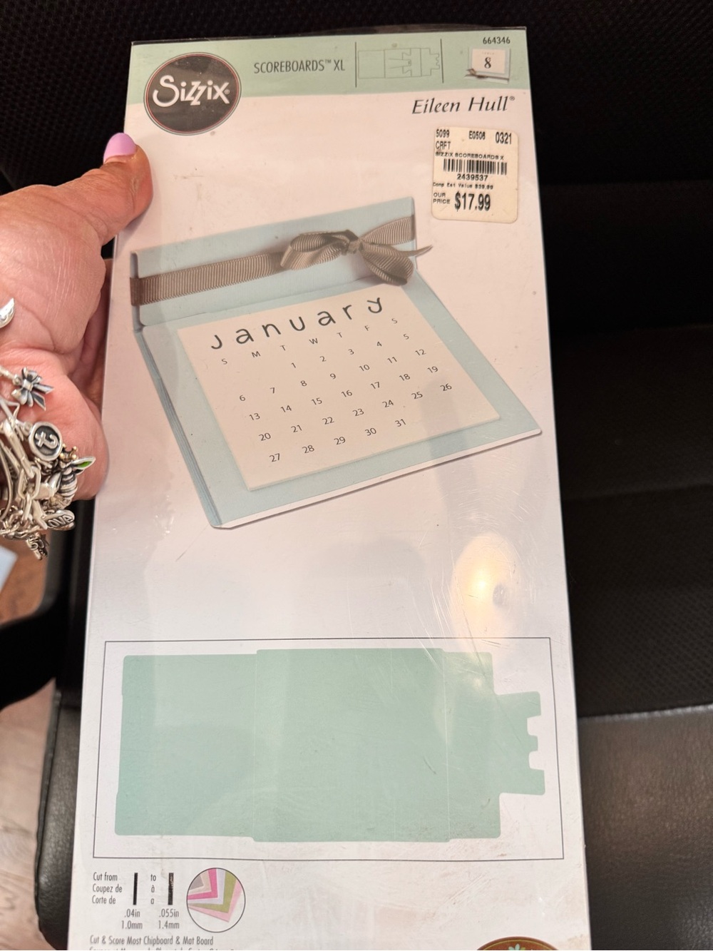 SIZZIX scoreboards XL die Desk Calendar, Eileen Hull calendar Scoreboard Die